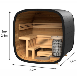 Sauna Round Cube Mini Dimensioni